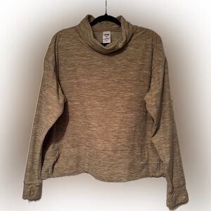 Avia Sz XXL(20) Activewear Beige Heather Longsleeve Stretch Turtleneck Pullover